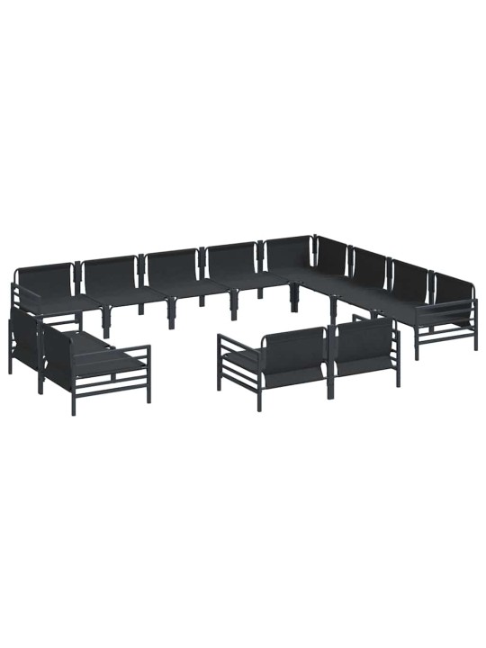 Dārza dīvānu komplekts 12 pcs antracīta tērauds