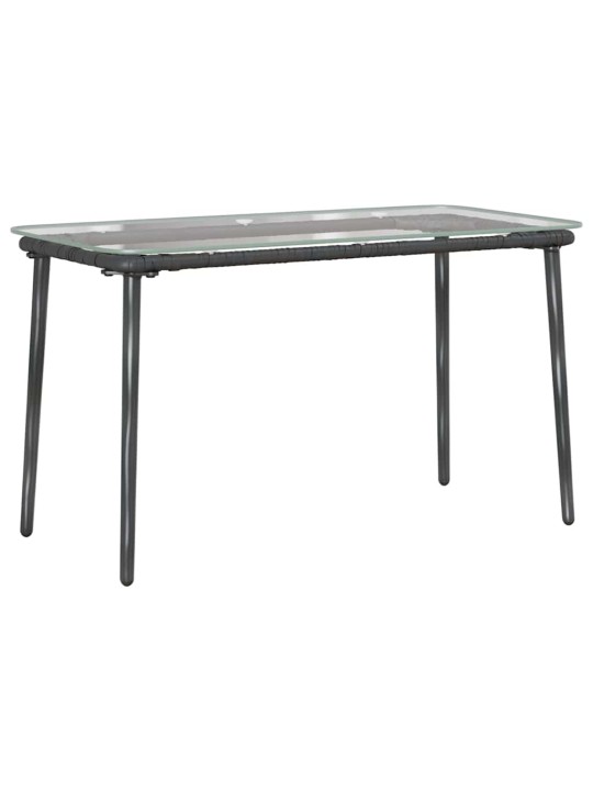 Dārza mēbeļu komplekts ar spilvenu 4 pcs melns un anthracite