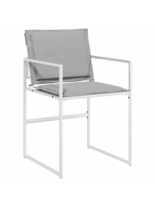 Dārza ēdamgalds 5 pcs balts 140 x 70 x 73 cm