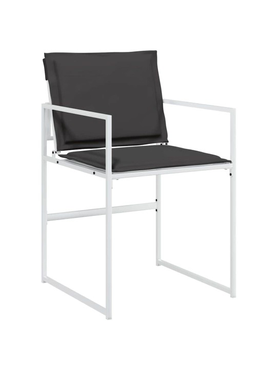 Dārza ēdamgalds 5 pcs balts 160 x 80 x 73 cm