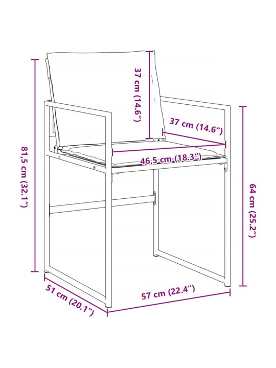 Dārza ēdamgalds 5 pcs balts 160 x 80 x 73 cm