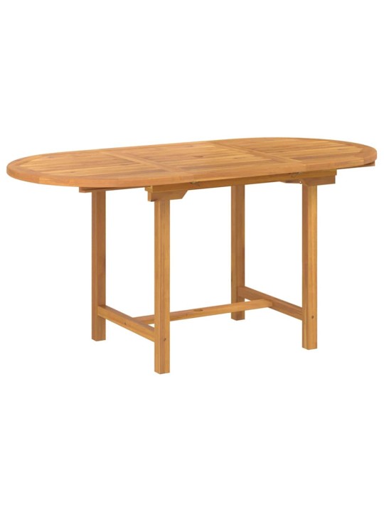 Dārza ēdamgalds 7 pcs brūna 160 x 80 x 75 cm masīvs tīkkoks