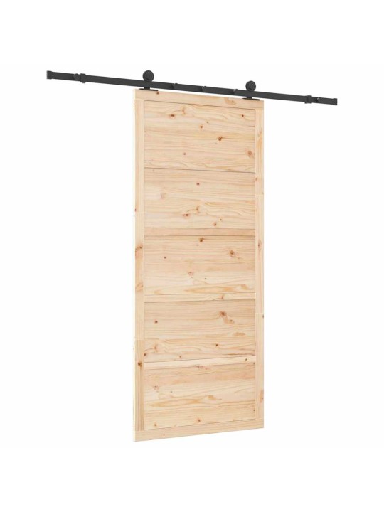 Slīdošās durvis brūna 90 x 208 cm priedes masīvkoks