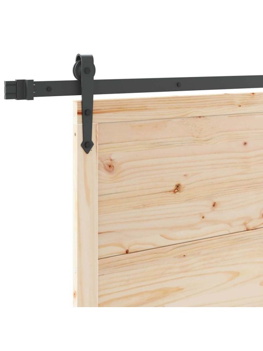 Slīdošās durvis brūna 90 x 208 cm priedes masīvkoks