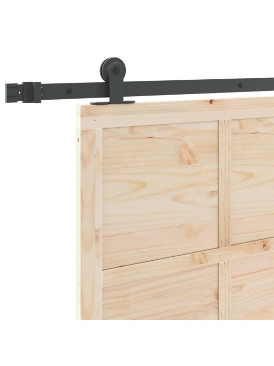 Slīdošās durvis brūna 100 x 208 cm priedes masīvkoks