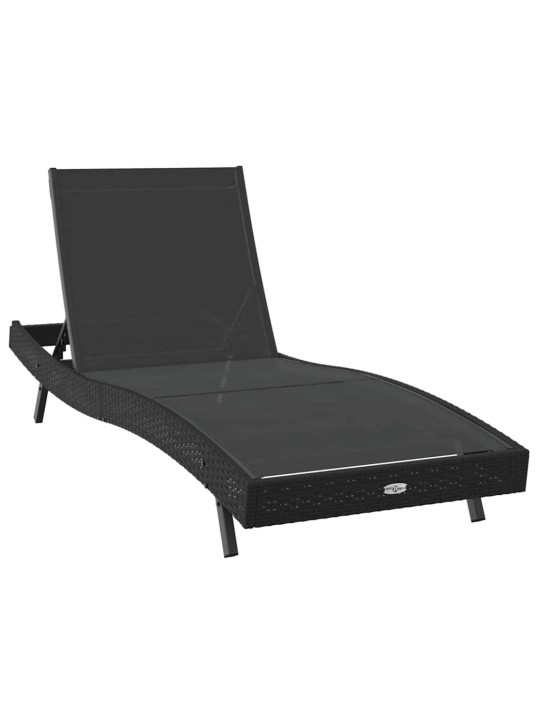 Sauļošanās krēsli 3 pcs melna 40 x 40 x 40.5 cm poliratāns