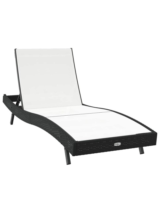 Sauļošanās krēsli 3 pcs melns un balts 40 x 40 x 40.5 cm