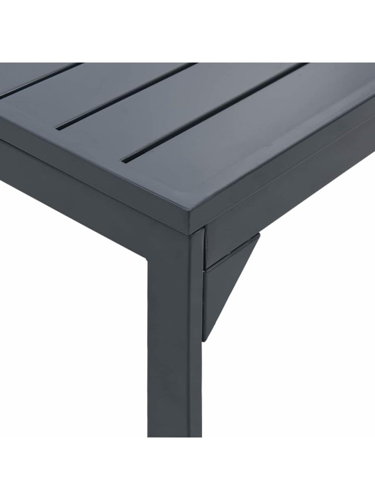 Pagarināmais galds 2 pcs antracīts 210 x 90 x 73 cm tērauds