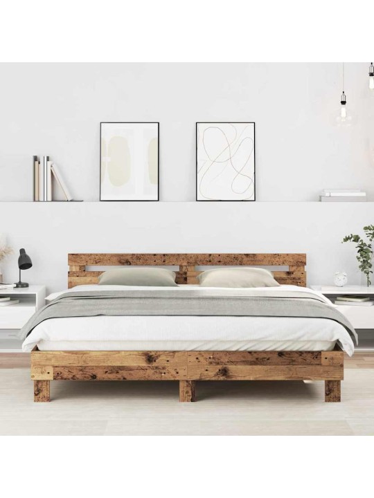 Gultas rāmis vecs koks 180 x 200 cm inženierijas koks