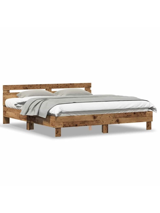 Gultas rāmis vecs koks 180 x 200 cm inženierijas koks