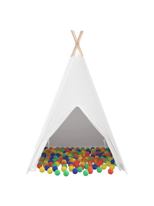Tīpis telts balts 120 x 120 x 150 cm audums, plastmasa