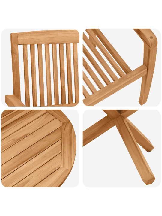 Dārza ēdamgalds 3 pcs brūna cietā akāciju koks