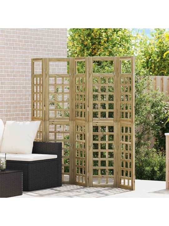 Āra privātuma ekrāns saliekams manuāls 5 pcs brūna 200 x 180 cm