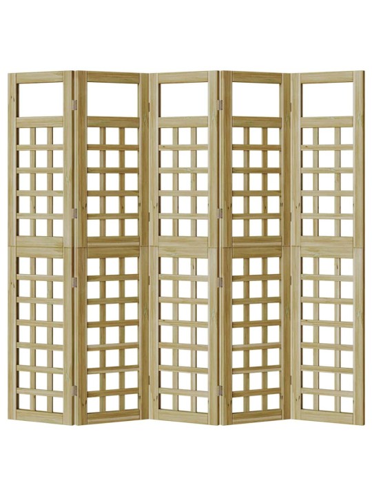 Āra privātuma ekrāns saliekams manuāls 5 pcs brūna 200 x 180 cm
