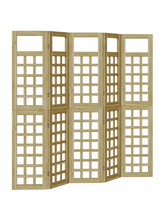 Āra privātuma ekrāns saliekams manuāls 5 pcs brūna 200 x 180 cm