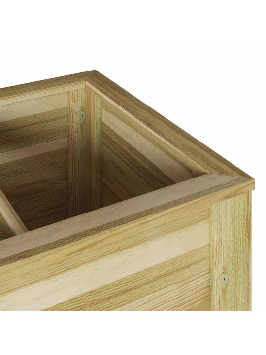 Paaugstināta gulta brūna 85 x 46 x 96 cm priedes masīvkoks