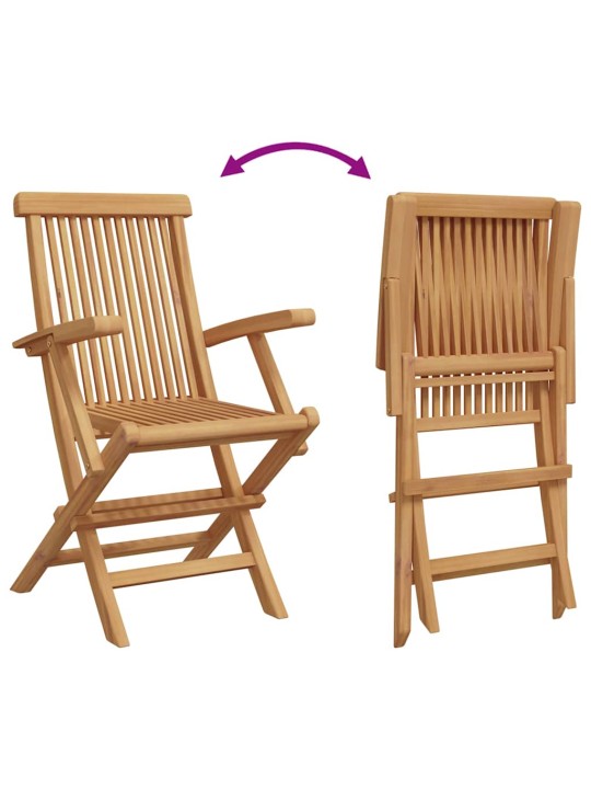 Dārza ēdamgalds 2 pcs brūna masīvs tīkkoks