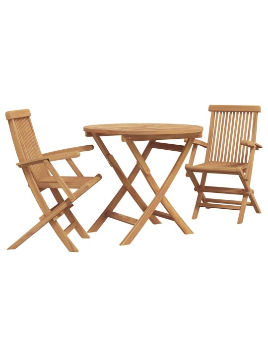 Dārza ēdamgalds 2 pcs brūna masīvs tīkkoks