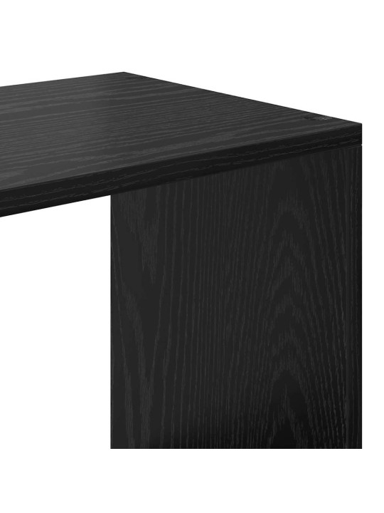 Grāmatplaukts melns ozols 137.5 x 29 x 137.5 cm