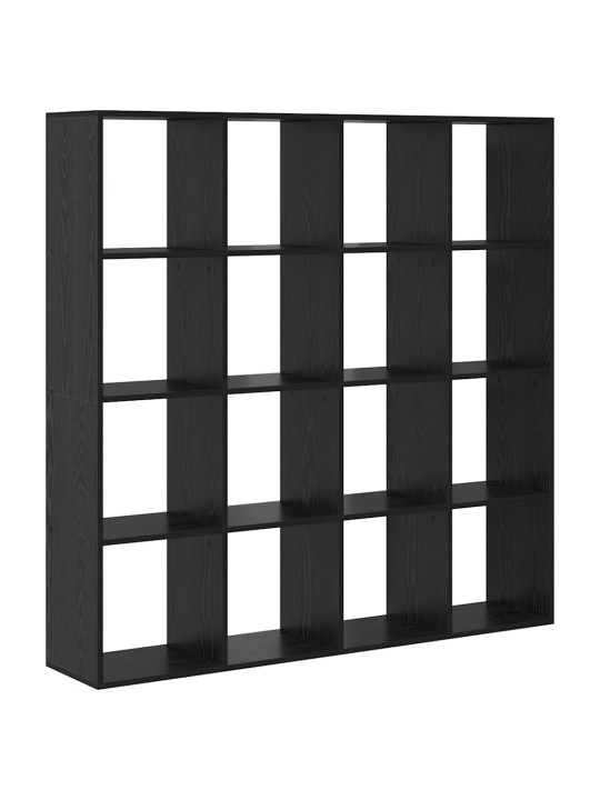 Grāmatplaukts melns ozols 137.5 x 29 x 137.5 cm