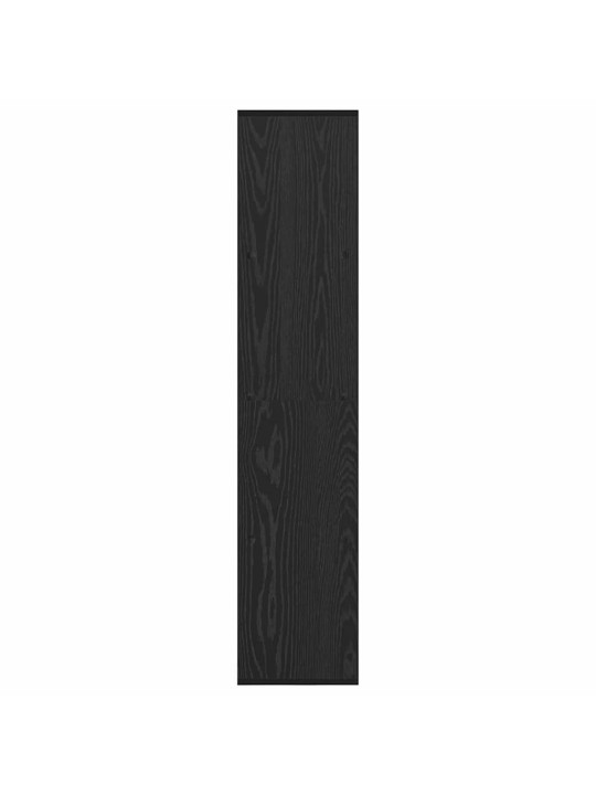 Grāmatplaukts melns ozols 137.5 x 29 x 137.5 cm