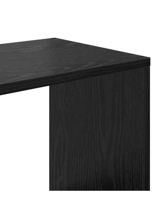 Grāmatplaukts melns ozols 132 x 29 x 141.5 cm inženierijas koks