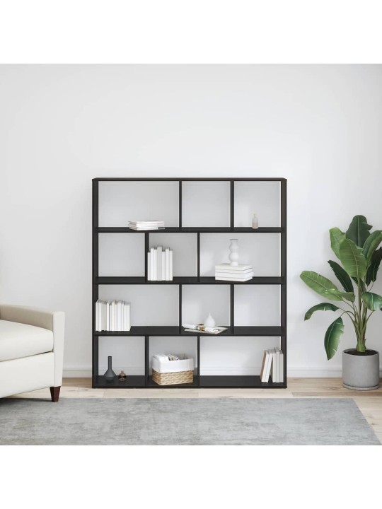 Grāmatplaukts melns ozols 132 x 29 x 141.5 cm inženierijas koks