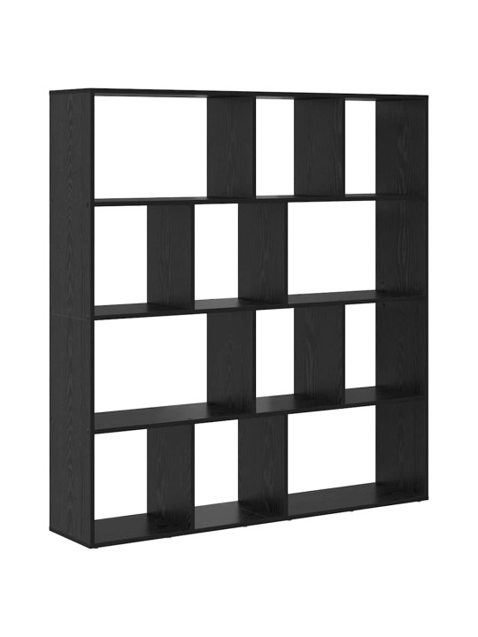 Grāmatplaukts melns ozols 132 x 29 x 141.5 cm inženierijas koks
