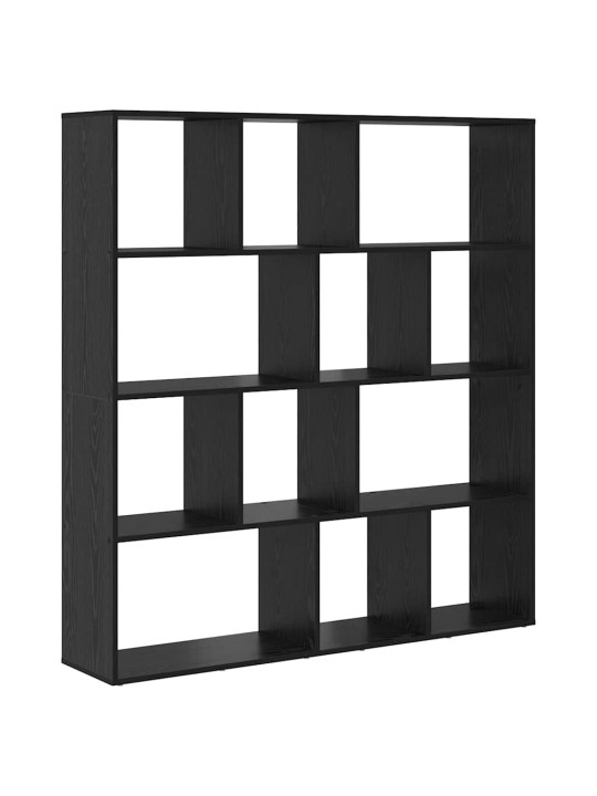 Grāmatplaukts melns ozols 132 x 29 x 141.5 cm inženierijas koks