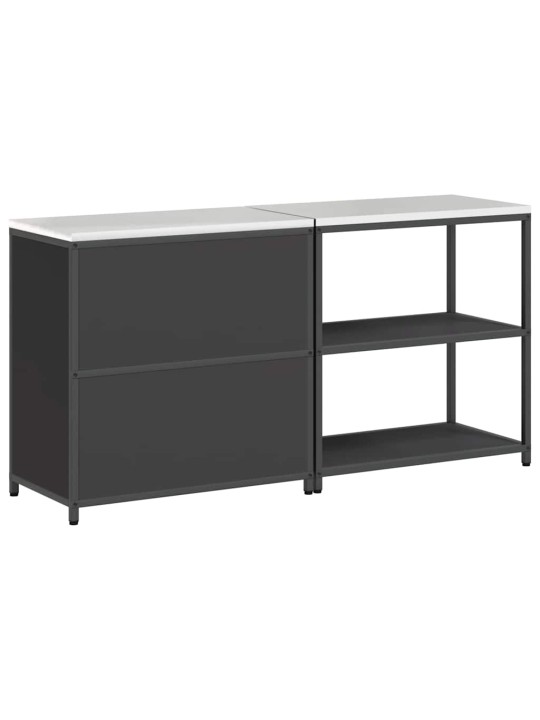 Virtuves glabāšanas komplekts 2 pcs melna 180 x 50 x 92 cm