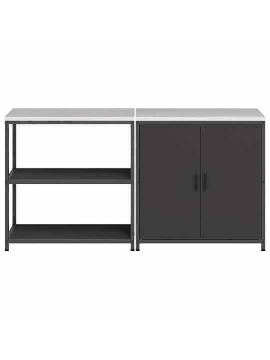 Virtuves glabāšanas komplekts 2 pcs melna 180 x 50 x 92 cm