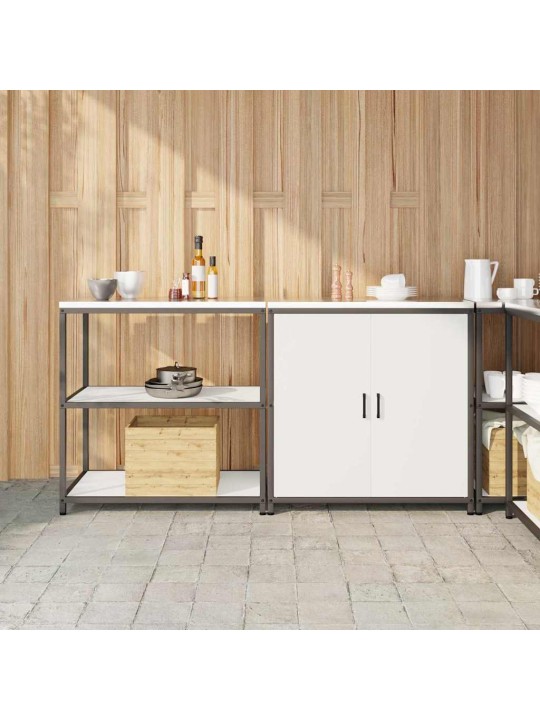 Virtuves glabāšanas komplekts 2 pcs balts 180 x 50 x 92 cm