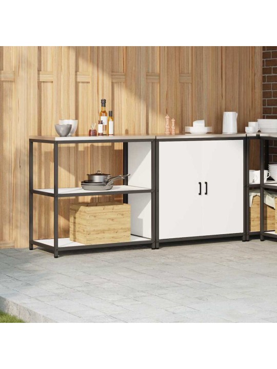 Virtuves glabāšanas komplekts 2 pcs balts 180 x 50 x 92 cm
