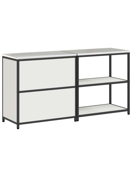 Virtuves glabāšanas komplekts 2 pcs balts 180 x 50 x 92 cm
