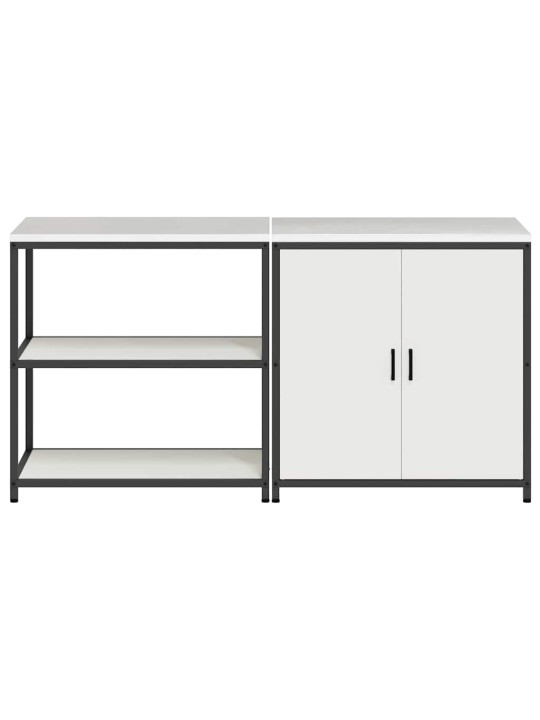 Virtuves glabāšanas komplekts 2 pcs balts 180 x 50 x 92 cm