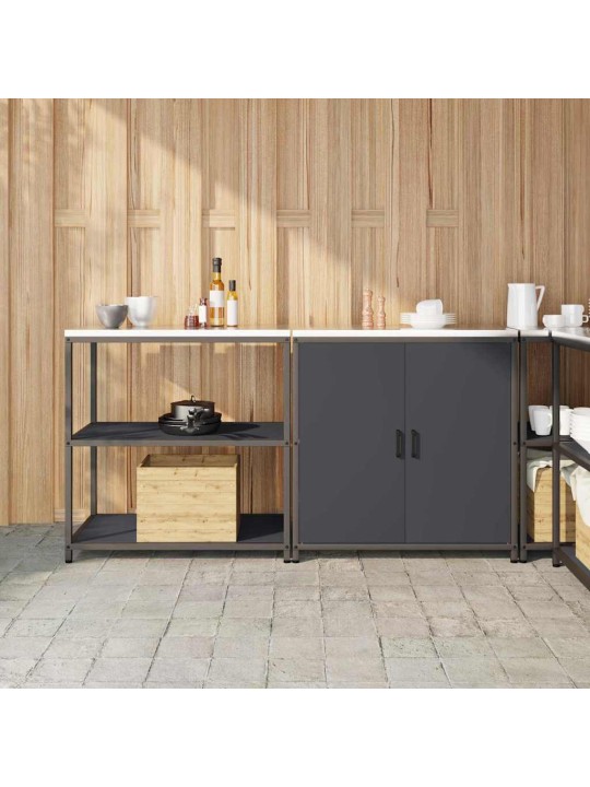 Virtuves glabāšanas komplekts 2 pcs antracīts 180 x 50 x 92 cm