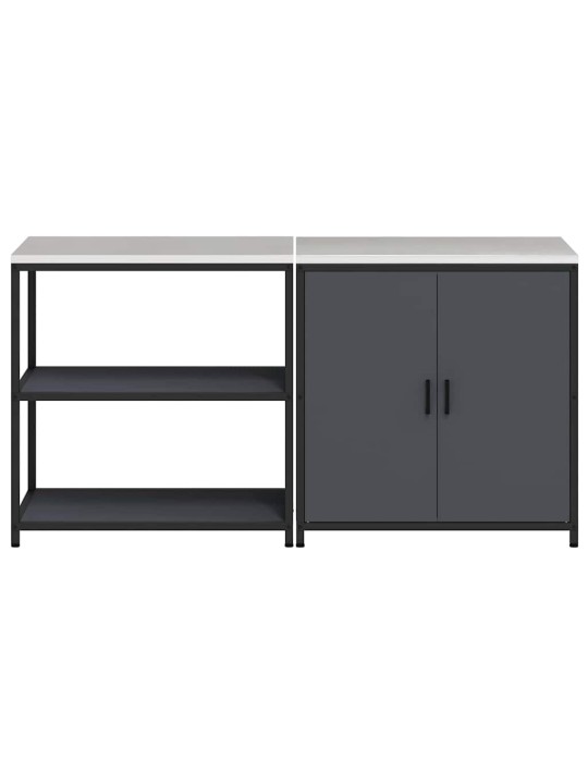 Virtuves glabāšanas komplekts 2 pcs antracīts 180 x 50 x 92 cm