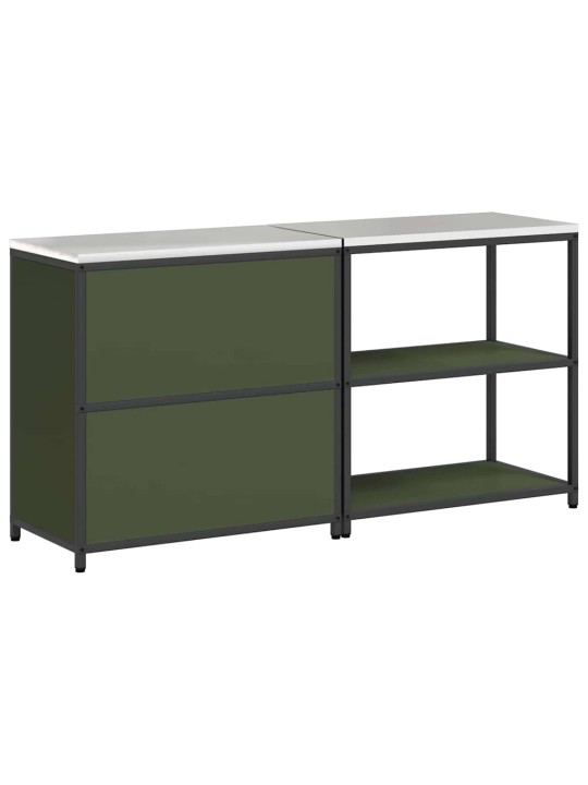 Virtuves glabāšanas komplekts 2 pcs olīvu zaļš 180 x 50 x 92 cm
