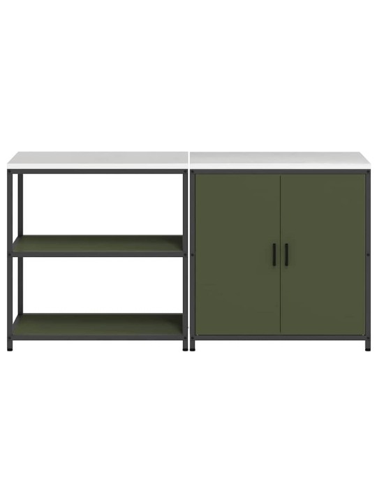 Virtuves glabāšanas komplekts 2 pcs olīvu zaļš 180 x 50 x 92 cm
