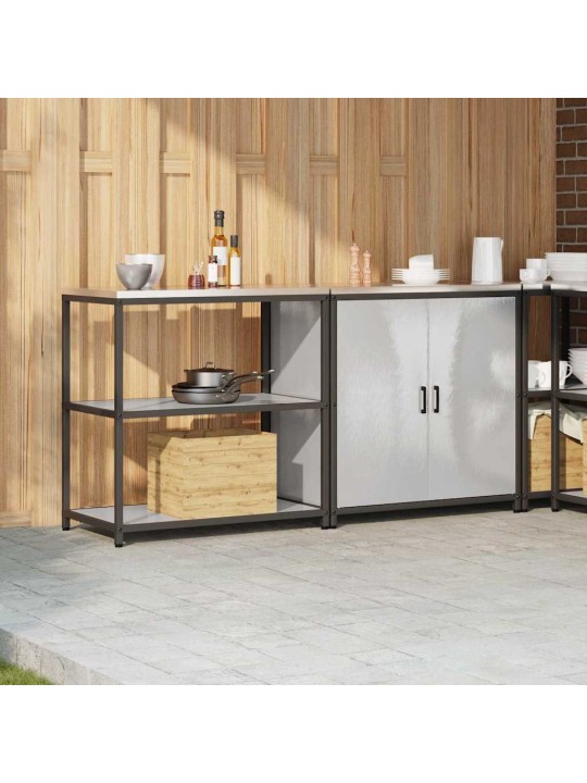 Virtuves glabāšanas komplekts 2 pcs sudrabs 180 x 50 x 92 cm