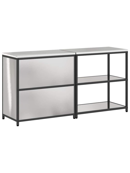 Virtuves glabāšanas komplekts 2 pcs sudrabs 180 x 50 x 92 cm