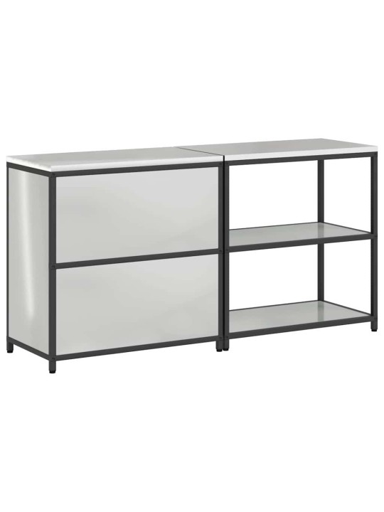 Virtuves glabāšanas komplekts 2 pcs sudrabs 180 x 50 x 92 cm