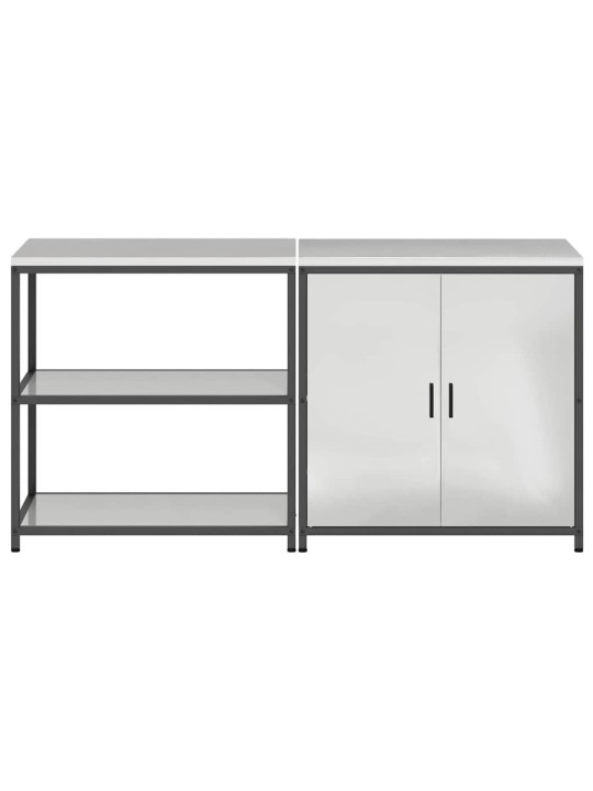 Virtuves glabāšanas komplekts 2 pcs sudrabs 180 x 50 x 92 cm