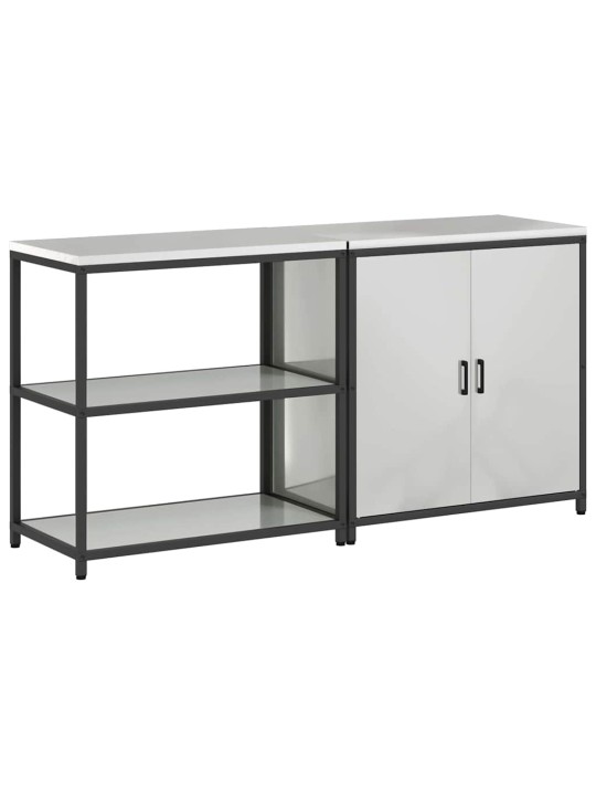 Virtuves glabāšanas komplekts 2 pcs sudrabs 180 x 50 x 92 cm