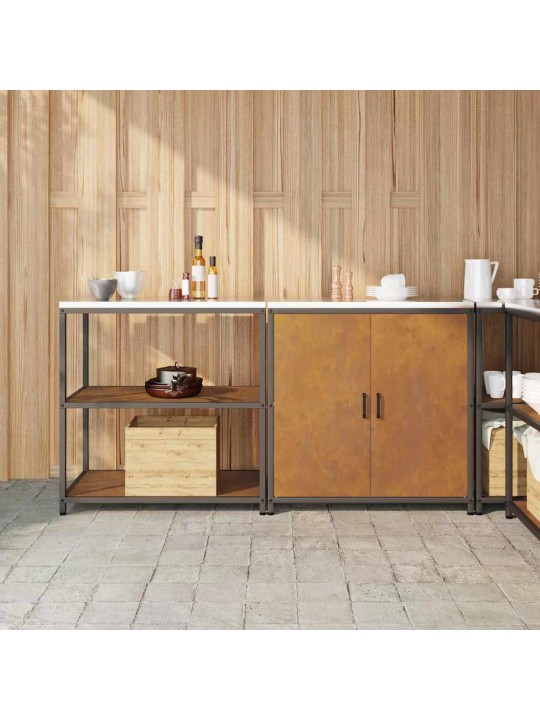 Virtuves glabāšanas komplekts 2 pcs rūsa 180 x 50 x 92 cm