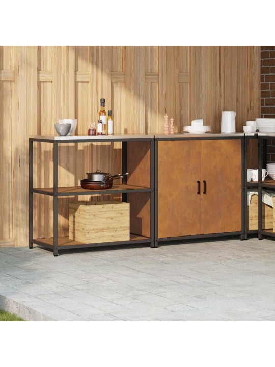 Virtuves glabāšanas komplekts 2 pcs rūsa 180 x 50 x 92 cm