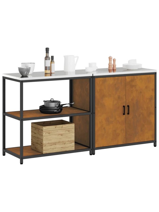 Virtuves glabāšanas komplekts 2 pcs rūsa 180 x 50 x 92 cm