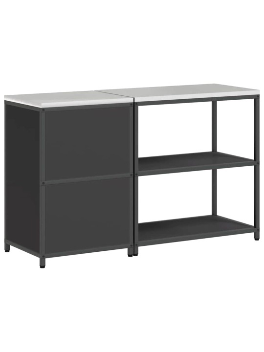 Virtuves glabāšanas komplekts 2 pcs melna 150 x 50 x 92 cm