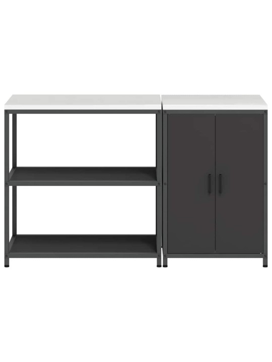 Virtuves glabāšanas komplekts 2 pcs melna 150 x 50 x 92 cm