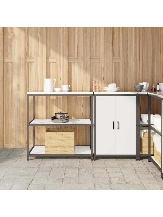 Virtuves glabāšanas komplekts 2 pcs balta 150 x 50 x 92 cm